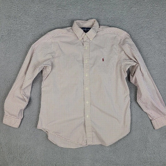 Ralph Lauren Shirt Mens Large 16.5 Multicolor Plaid Classic Fit Button Down‎ - Picture 1 of 12